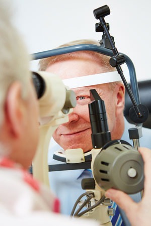 Man Getting Eye Exam